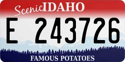ID license plate E243726