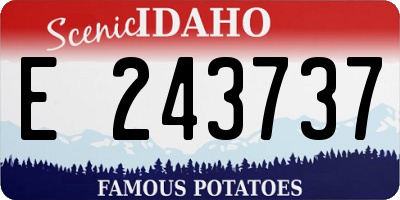 ID license plate E243737