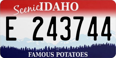 ID license plate E243744