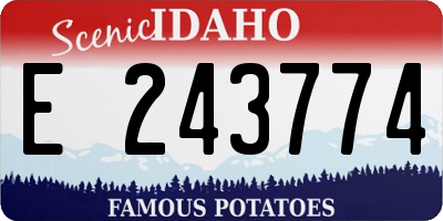 ID license plate E243774