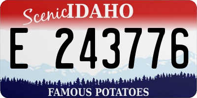 ID license plate E243776