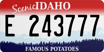 ID license plate E243777