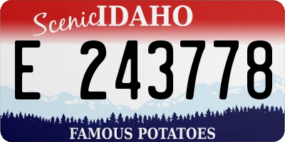 ID license plate E243778