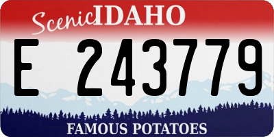 ID license plate E243779