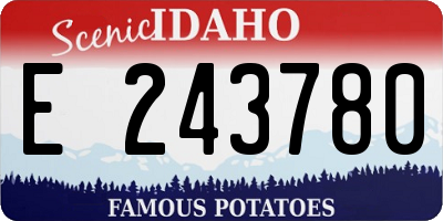 ID license plate E243780
