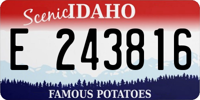 ID license plate E243816