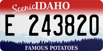 ID license plate E243820