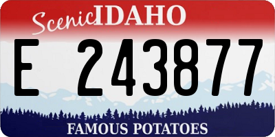 ID license plate E243877