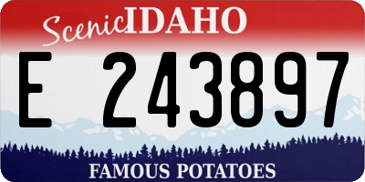ID license plate E243897