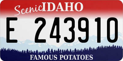 ID license plate E243910