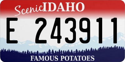 ID license plate E243911