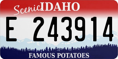 ID license plate E243914