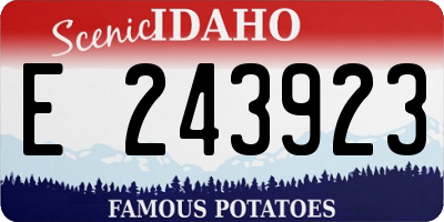 ID license plate E243923