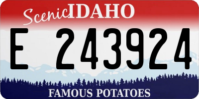 ID license plate E243924