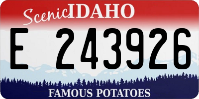 ID license plate E243926
