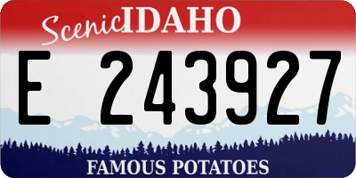ID license plate E243927
