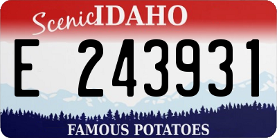 ID license plate E243931