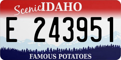 ID license plate E243951