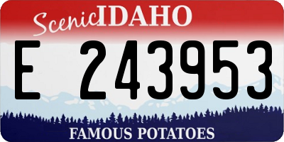 ID license plate E243953