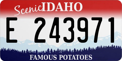 ID license plate E243971