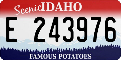 ID license plate E243976