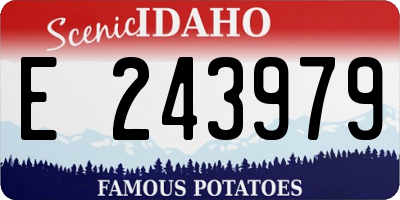 ID license plate E243979