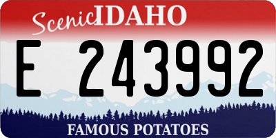 ID license plate E243992