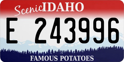 ID license plate E243996