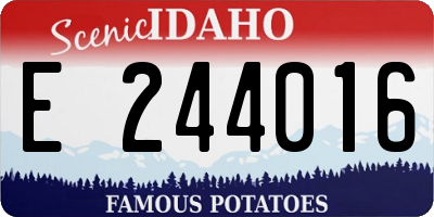 ID license plate E244016