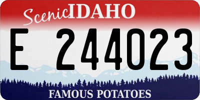 ID license plate E244023