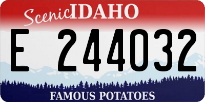 ID license plate E244032
