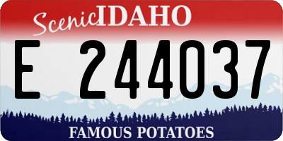 ID license plate E244037
