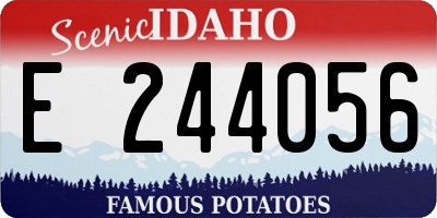ID license plate E244056