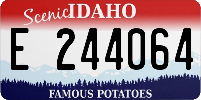 ID license plate E244064