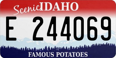 ID license plate E244069