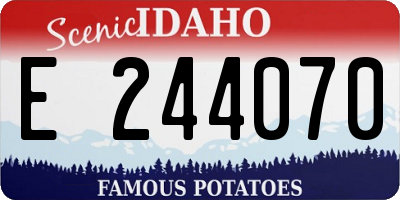 ID license plate E244070