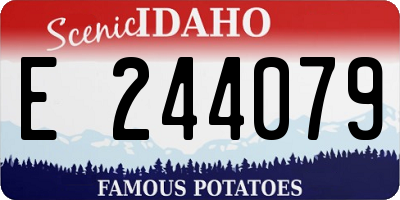 ID license plate E244079