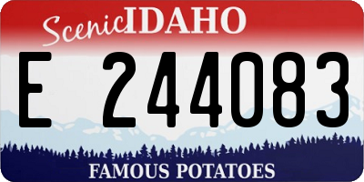 ID license plate E244083