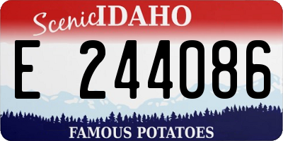 ID license plate E244086