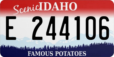 ID license plate E244106
