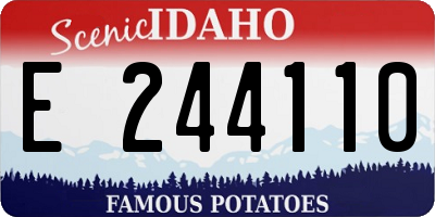 ID license plate E244110