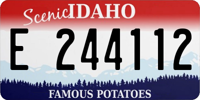 ID license plate E244112