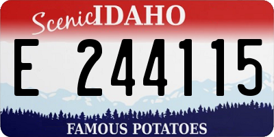 ID license plate E244115