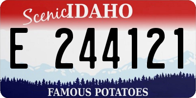 ID license plate E244121