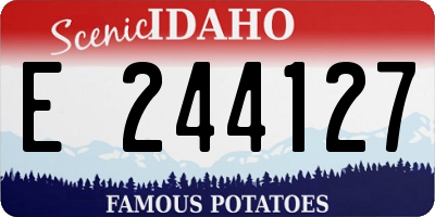 ID license plate E244127