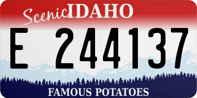 ID license plate E244137