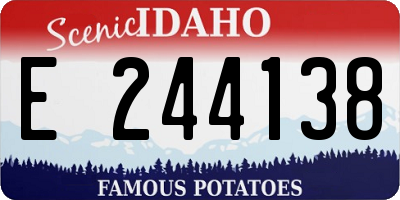 ID license plate E244138