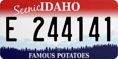 ID license plate E244141