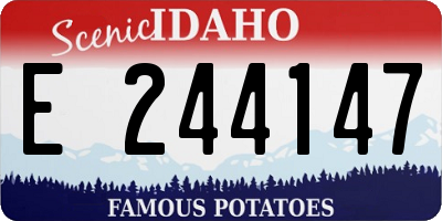 ID license plate E244147