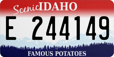 ID license plate E244149